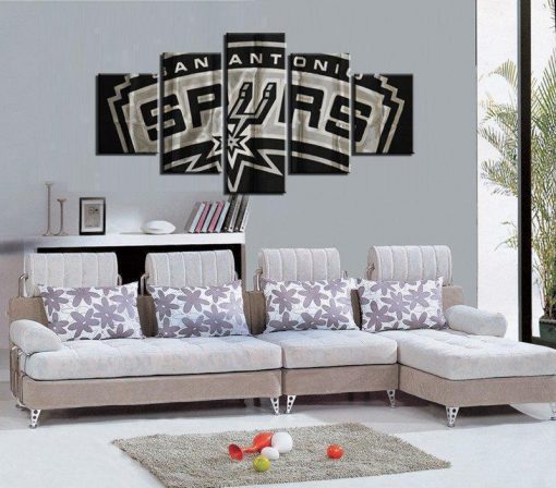 22701-NF San Antonio Spurs NBA Basketball - 5 Panel Canvas Art Wall Decor