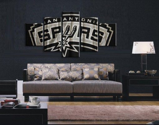 22701-NF San Antonio Spurs NBA Basketball - 5 Panel Canvas Art Wall Decor