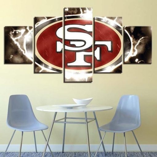 22699-NF San Francisco 49ers Football - 5 Panel Canvas Art Wall Decor