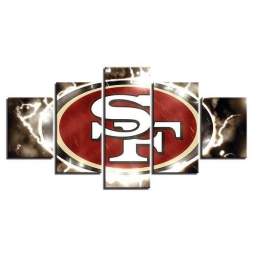 22699-NF San Francisco 49ers Football - 5 Panel Canvas Art Wall Decor