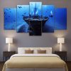 23312-NF Shipwreck Scuba Diving Sport - 5 Panel Canvas Art Wall Decor