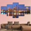 23313-NF Skyline Of Birmingham Alabama From Railroad Park Nature - 5 Panel Canvas Art Wall Decor