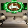 23316-NF South Sydney Rabbitohs NRL Football - 5 Panel Canvas Art Wall Decor