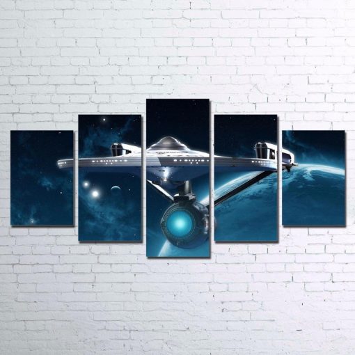 22911-NF Star Trek Enterprise Movie - 5 Panel Canvas Art Wall Decor