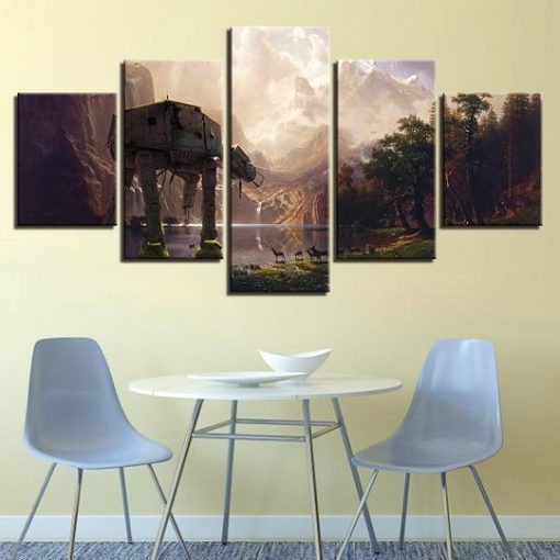 23302-NF Star Wars 6 Movie - 5 Panel Canvas Art Wall Decor