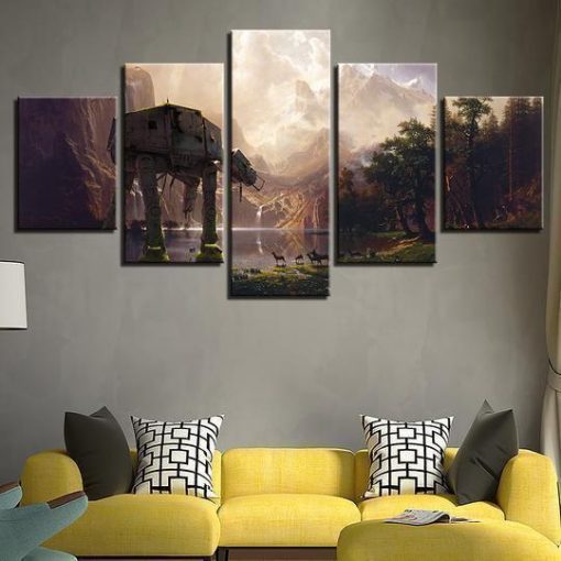 23302-NF Star Wars 6 Movie - 5 Panel Canvas Art Wall Decor