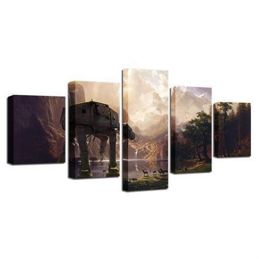 23302-NF Star Wars 6 Movie - 5 Panel Canvas Art Wall Decor