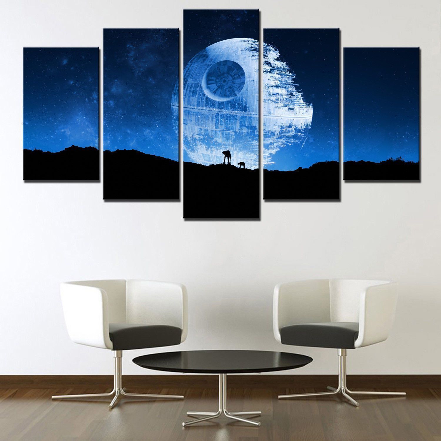 Star Wars Death Star Atat Movie 5 Panel Canvas Art Wall