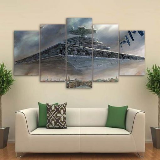 23300-NF Star Wars Star Destroyer Movie - 5 Panel Canvas Art Wall Decor