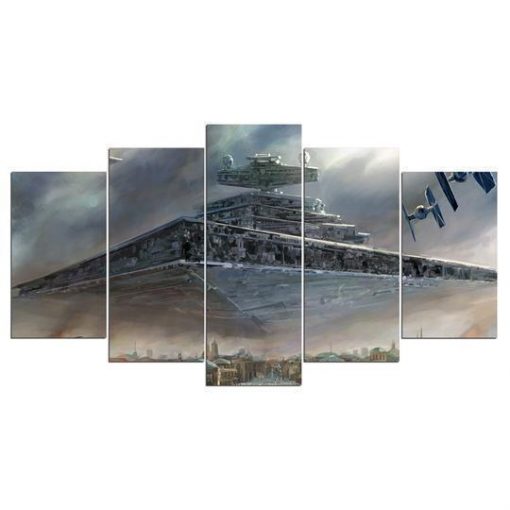 23300-NF Star Wars Star Destroyer Movie - 5 Panel Canvas Art Wall Decor