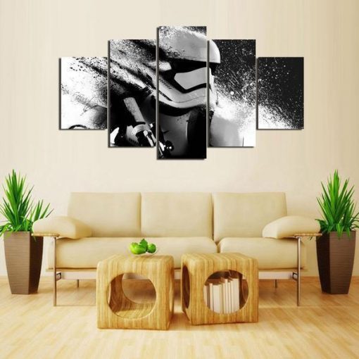 23299-NF Star Wars Storm Trooper 1 Movie - 5 Panel Canvas Art Wall Decor