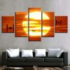 23298-NF Star Wars Tie Fighters Sunset Movie - 5 Panel Canvas Art Wall Decor