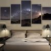 23294-NF Stars Of The Milky Way Galaxy – Space Universe - 5 Panel Canvas Art Wall Decor
