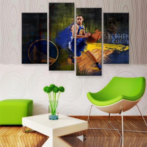 22690-NF Steph Curry NBA Basketball - 5 Panel Canvas Art Wall Decor