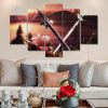 23279-NF Sword Art Online Double Knife Anime - 5 Panel Canvas Art Wall Decor