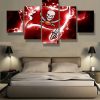 22436-NF Tampa Bay Buccaneers Football - 5 Panel Canvas Art Wall Decor