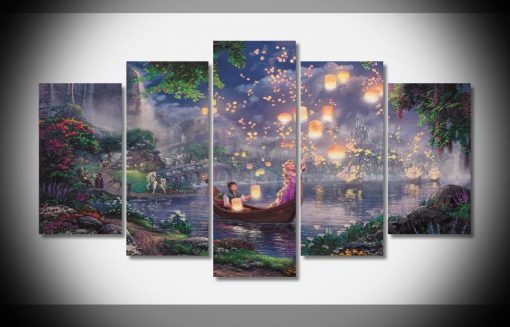 22485-NF Tangled Poster - 5 Panel Canvas Art Wall Decor