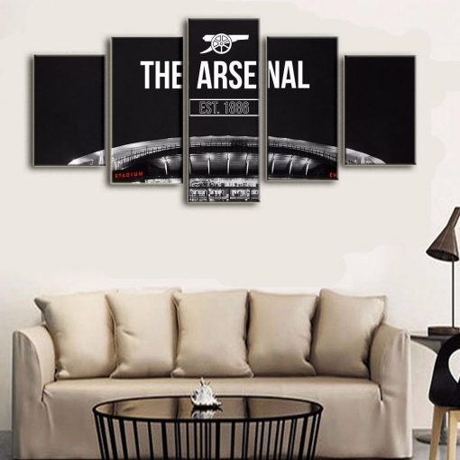 22684-NF The Arsenal Est 1886 Soccer - 5 Panel Canvas Art Wall Decor