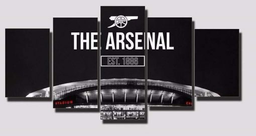 22684-NF The Arsenal Est 1886 Soccer - 5 Panel Canvas Art Wall Decor