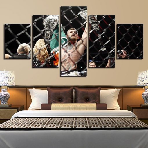 22683-NF The Champion Conor Mcgregor Celebrity - 5 Panel Canvas Art Wall Decor