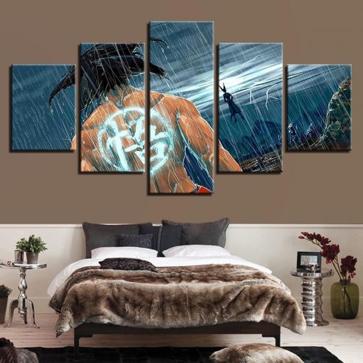 23270-NF The Fight Of Goku Dragon Ball Z Anime - 5 Panel Canvas Art Wall Decor