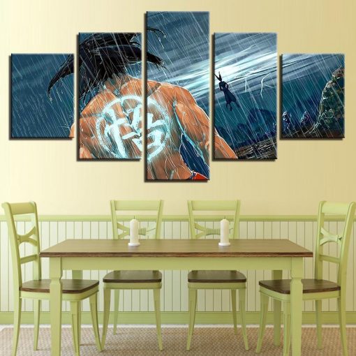 23270-NF The Fight Of Goku Dragon Ball Z Anime - 5 Panel Canvas Art Wall Decor