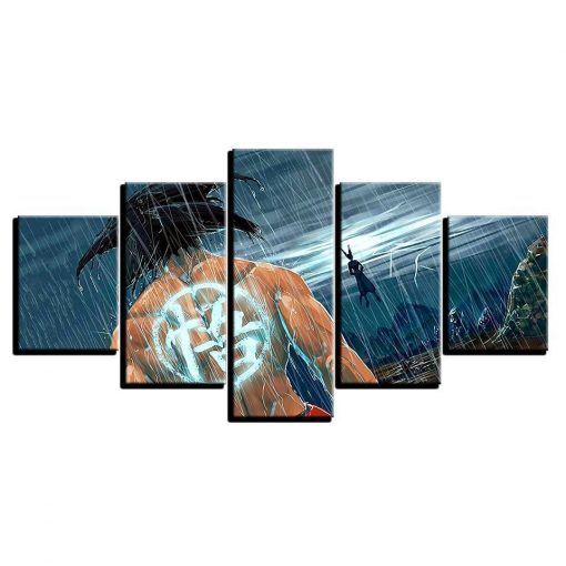 23270-NF The Fight Of Goku Dragon Ball Z Anime - 5 Panel Canvas Art Wall Decor