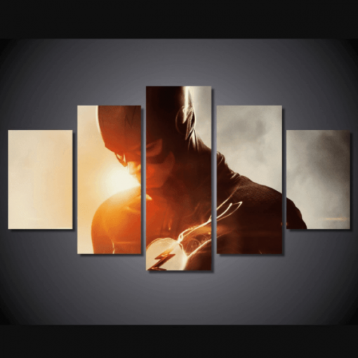 22893-NF The Flash DC - 5 Panel Canvas Art Wall Decor