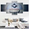 22681-NF The Goalkeeper Ice Hockey - 5 Panel Canvas Art Wall Decor