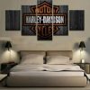 22483-NF The Great Harley – Davidson Car & Motor - 5 Panel Canvas Art Wall Decor