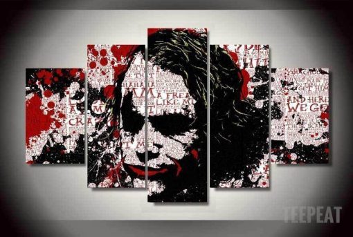 22892-NF The Joker “In His Head” DC - 5 Panel Canvas Art Wall Decor