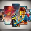 22890-NF The Lego Movie Characters 2 Cartoon - 5 Panel Canvas Art Wall Decor