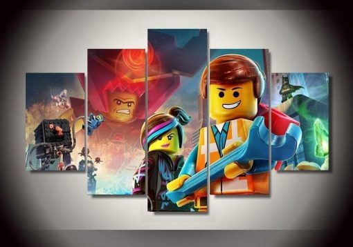 22890-NF The Lego Movie Characters 2 Cartoon - 5 Panel Canvas Art Wall Decor