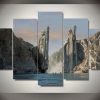 22889-NF The Lord Of The Rings The Argonath Gates Movie - 5 Panel Canvas Art Wall Decor