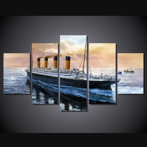 22884-NF The Titanic Movie - 5 Panel Canvas Art Wall Decor