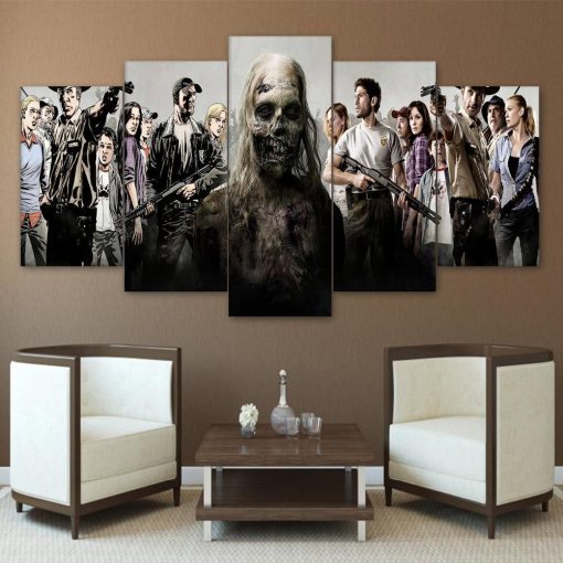 23261-NF The Walking Dead Poster 6 Movie - 5 Panel Canvas Art Wall Decor