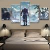 23260-NF The Witcher 3 Geralt Poster Gaming - 5 Panel Canvas Art Wall Decor