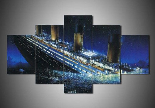 22881-NF Titanic 1 Movie - 5 Panel Canvas Art Wall Decor
