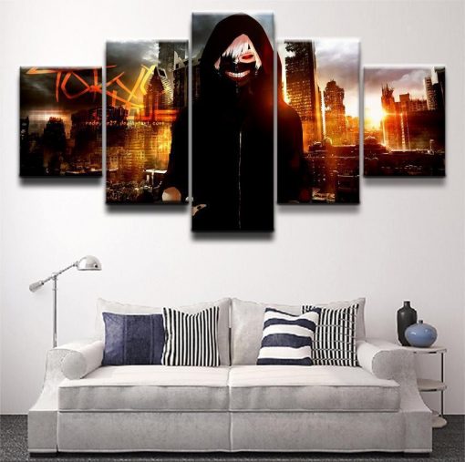 22563-NF Tokyo Ghoul Ken Kaneki 1 Anime - 5 Panel Canvas Art Wall Decor