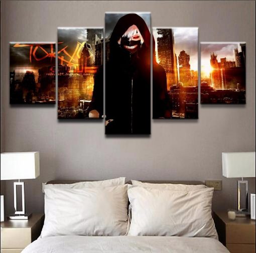 22563-NF Tokyo Ghoul Ken Kaneki 1 Anime - 5 Panel Canvas Art Wall Decor