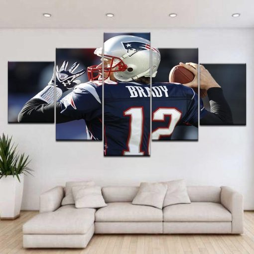 23251-NF Tom Brady 2 Sport - 5 Panel Canvas Art Wall Decor