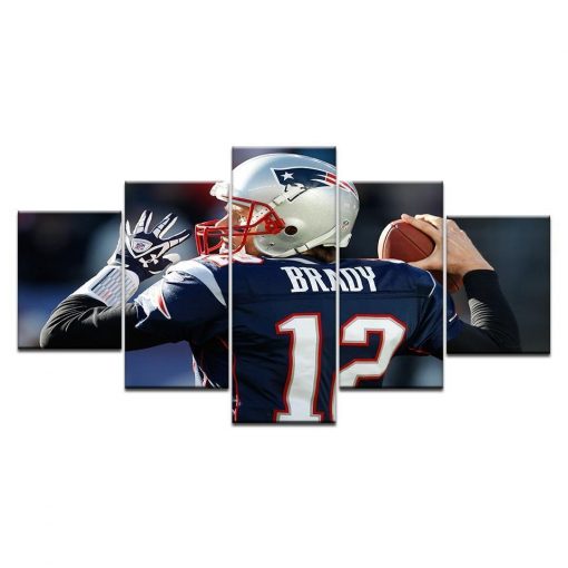 23251-NF Tom Brady 2 Sport - 5 Panel Canvas Art Wall Decor