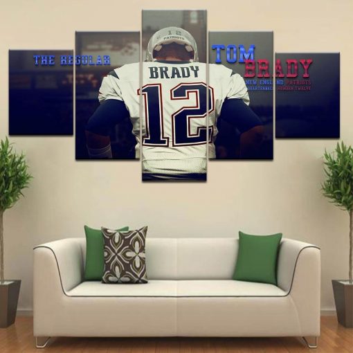 22880-NF Tom Brady Sport - 5 Panel Canvas Art Wall Decor