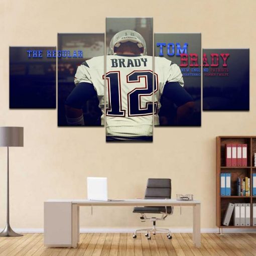 22880-NF Tom Brady Sport - 5 Panel Canvas Art Wall Decor