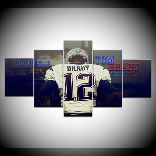 22880-NF Tom Brady Sport - 5 Panel Canvas Art Wall Decor