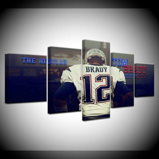 22880-NF Tom Brady Sport - 5 Panel Canvas Art Wall Decor