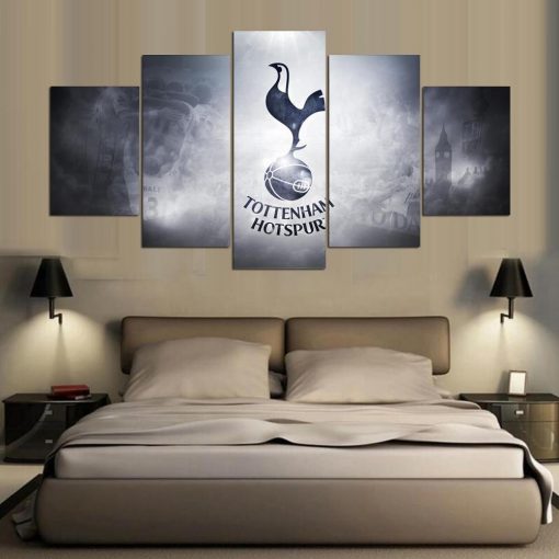 22877-NF Tottenham Hotspur Logo Soccer - 5 Panel Canvas Art Wall Decor