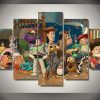 22334-NF Toy Story Room Cartoon - 5 Panel Canvas Art Wall Decor