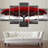 23249-NF Tree Art Scenery Landscape Nature - 5 Panel Canvas Art Wall Decor