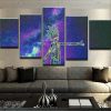 22879-NF Trippy Rick Cartoon - 5 Panel Canvas Art Wall Decor